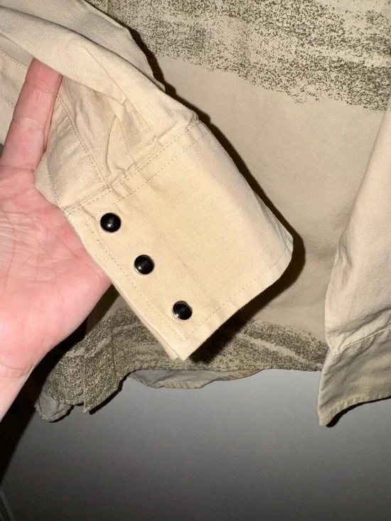 Vintage Wrangler Brushpopper Pearl Snap Aztec Mens Large Western Rare Pattern - Picture 7 of 8